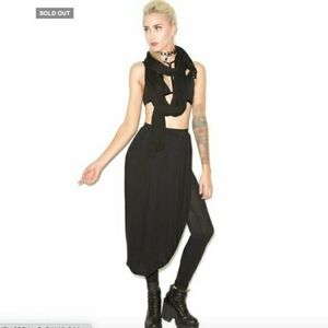 Hlzblz black leggings with drape sz sm